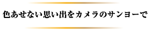 思い出をカメラのサンヨーで